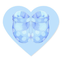 Baby Boy Booties Heart Sticker stickers