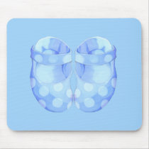 Baby Boy Booties Mousepad mousepads