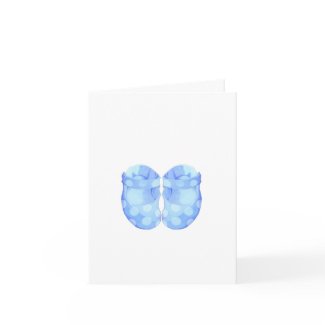 Baby Boy Booties Note Card card