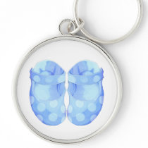 Baby Boy Booties Premium Keychain keychains