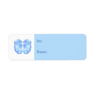 Baby Boy Booties small Gift Tag Label label