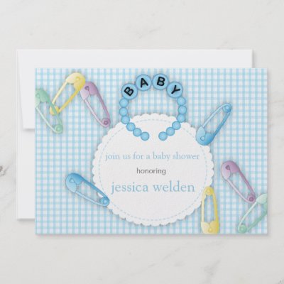 Printable Free Baby Shower Invitations on Baby Boy Bracelet   Pins Shower Invitation From Zazzle Com