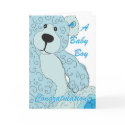 Baby Boy Congratulations Teddy Bear in blue cards by moonlake Baby Boy Congratulations Teddy Bear in blue cards