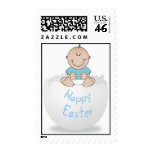 Baby Boy Cracked Egg "Happy Easter" Postage
