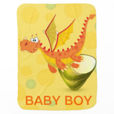 Baby Boy Dragon Blankie Baby Blankets