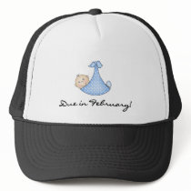 Baby Boy Due in February hats