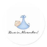 Baby Boy Due in November Sticker