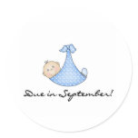 Baby Boy  Due in September Sticker