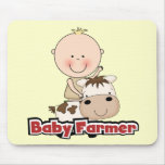 Baby Boy Farmer With Cow Tshirts and Gifts Mouse Pad