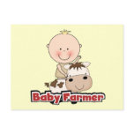Baby Boy Farmer With Cow Tshirts and Gifts Postcard