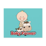 Baby Boy Farmer With Cow Tshirts and Gifts Postcards