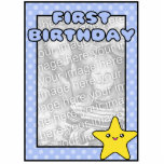 Baby Boy First Birthday Photo Template Acrylic Cut Outs