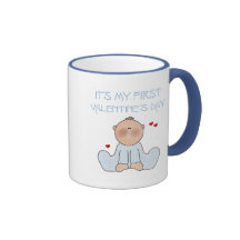 Baby Boy First Valentine's Day Mugs