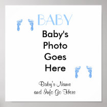 Baby Boy Footprints Canvas Art