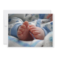 Baby Boy Footprints Invitations