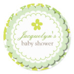 Baby Boy / Girl Flower Shower Favor Sticker Baby Boy / Girl Flower Shower Favor Sticker