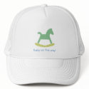 Baby Boy Green and Yellow Rocking Horse Cap hats