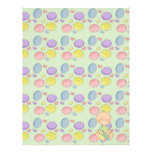 baby boy holding easter egg letterhead template