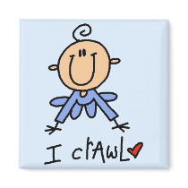 Baby Boy I Crawl Tshirts and Gifts magnets by stick_figures Baby Boy I Crawl Tshirts and Gifts magnets