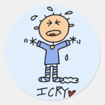 Baby Boy I Cry Tshirts and Gifts Sticker
