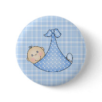 Baby Boy in Blanket buttons by new_baby Baby Boy in Blanket buttons
