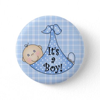 Baby Boy It's a Boy button