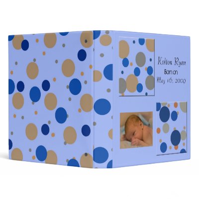 Baby boy keepsake/photo album binder by imagia77