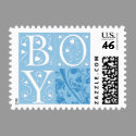 Baby Boy New Baby Announcement Stamps