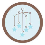 Baby Boy Nursery Round Stickers