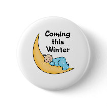 Baby Boy on Moon Winter buttons