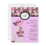 Baby Boy or girl Blue & Pink Cute Shower Flowers Invites