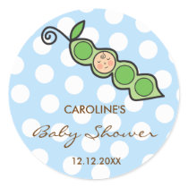 Baby Boy Pea in a Pod Baby Shower Label / Sticker