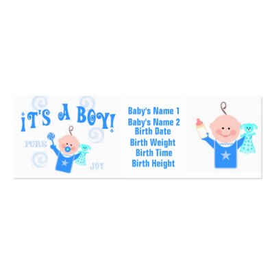 Baby Boy Personailzed Photo Announcement Card Business Card Templates by jamiecreates1