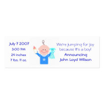 Baby Boy Personalized  Announcement Card Business Card Template