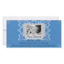 Baby Boy Photo Card Announcement