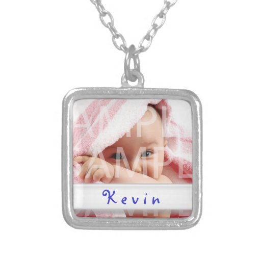 baby boy photo necklace with name pendants Zazzle