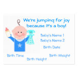 Baby Boy Photo Personailzed  Announcement Card Business Card Template