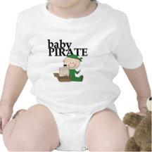 Baby Boy Pirate with Ship Tshirts and Gifts