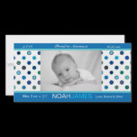 Baby Boy Polka Dot Birth Announcement photo cards