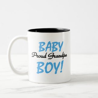 Baby Boy Proud Grandpa mug