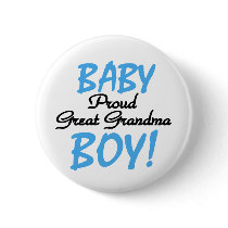 Baby Boy Proud Great Grandma buttons