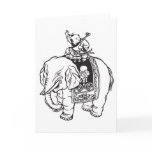 Baby Boy Riding Elephant Good Luck Charm cards
