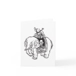 Baby Boy Riding Elephant Good Luck Charm Card