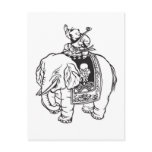 Baby Boy Riding Elephant Good Luck Charm Post Cards