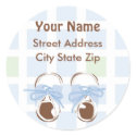 Baby Boy Shoe Address Label stickers by MissNNick Baby Boy Shoe Address Label stickers