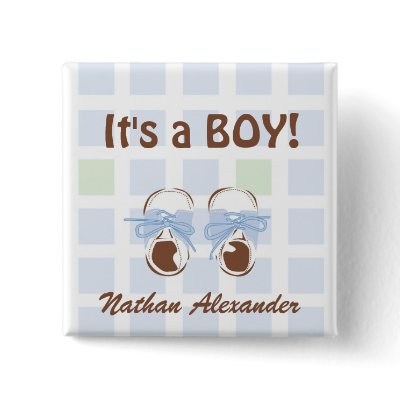 Baby Boy Shoe Button by MissNNick