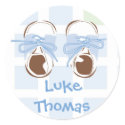 Baby Boy Shoe Gift Label stickers by MissNNick Baby Boy Shoe Gift Label stickers