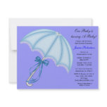 Baby Boy Shower, Cute Baby Umbrella with Gifts, Invitation