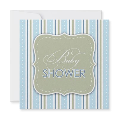 Baby Boy Shower Flat Invitation by all_items
