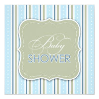 Baby Boy Shower Flat Invitation